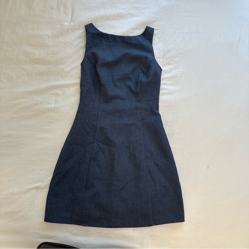 RIHOAS Dark Blue Sleeveless Mini Dress